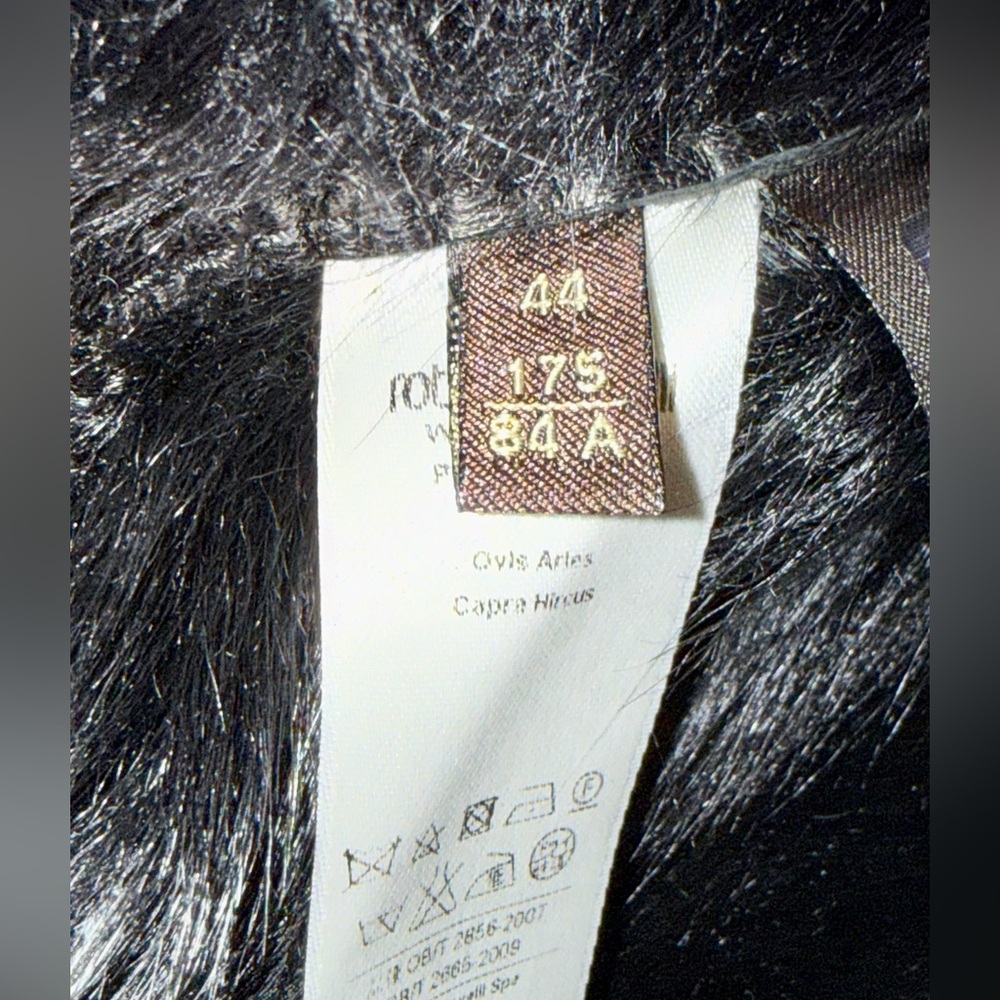 ROBERTO CAVALLI EXTRA LONG SHEARLING COAT IN BLACK - Picture 13 of 15